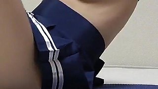 Mini Skirt Uniform Thong Panties Wedgie Workout Big Boobs Japanese Girl Kotono