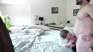 Stepson Getting Morning Fuck with His Stepmom