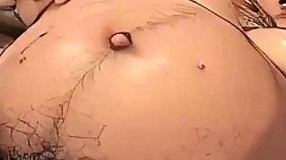 Pregnant Hairy Bush Masturbation - Wet Hairy Pussy Rubbing & Creamy Orgasm
