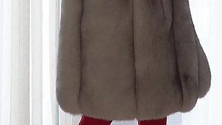 Outdoor Fur Teasing, Fur Coat, Fur Gloves, Fur Hat. Perfect Fur Fetish Sex!