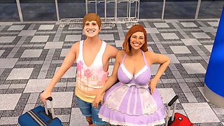 Married couple, hot curvy milf, caribbean