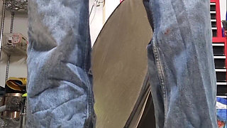 Pissing on Quilt, in Bin, in Jeans, in Panties on Floor - 3 Vids