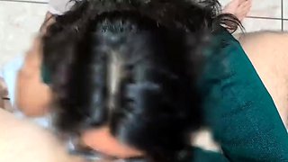 Teen Latina Babe Gives a Quick Blowjob Before School