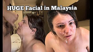 HUGE FACIAL & Wet Pussy with Blowjob in Malaysia