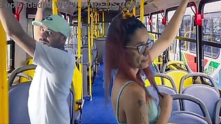 Young student groped and rubbed on public bus - Real orgasm caught on camera!