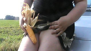 Corncub on the Car Jerking off