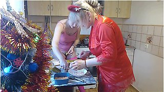 Happy New Year - Erotic New Years Eve Cooking In A Thong And Beautiful Lingerie