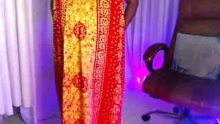 Desi Hot Pregnant Lady Playing Nude Show with Big Belly.