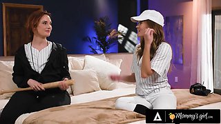 MOMMY S GIRL - Coach Siri Dahl Brings Player Katie Kush Home To Shove Baseball Bat In Her Wet Pussy