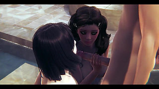 Hentai 3D Uncensored - Couple Having Sex in Spa - Japanese Asian Manga Anime Film Game Porn