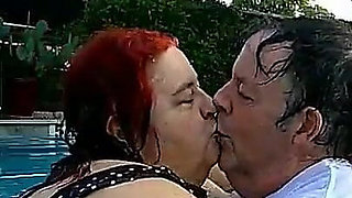 Nurse Vicki and Handsome Harry Are Having Fun Kissing in the Pool!