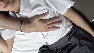 Stepdaddy's Belt and Asian Schoolgirl - Bondage Taboo Fuck