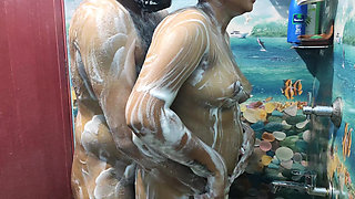 Bath Romance with Hand Job Ans Penis Rub on Ass