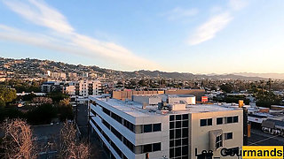 French MILF Jerks Husband's Big Cock on Her Huge Natural Tits - Cum on Nipples POV