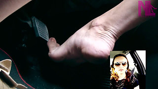 Crazy Driving in Flat Sandals and Barefoot