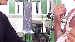 Asian teen with hairy pussy filmed in gym at gangbang