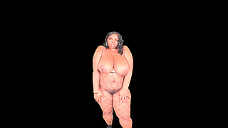 Chocolate Flavor - Black BBW Smoking & Fishnet Strip Dance