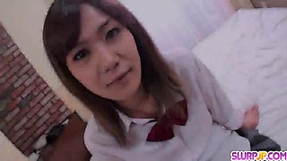 Real hardcore Japanese POV sex with Nozomi Kahara by Ferame: Blowjob, Missonary  Asian Porn