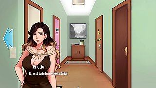 Steamy training session with my big-titted step-aunt-in-law while doing chores