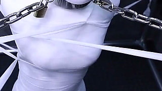 A Cute Girlfriend Wrapped All Over in Bandages