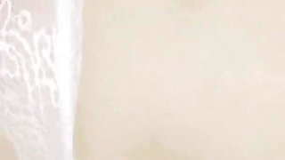 My Stepmom in White Lace Panties Without Taking Them off. Cum on the Back.