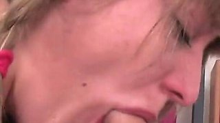 Olivia and her first extreme deepthroat cum swallow!