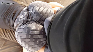 "Step-Sis Bubble Butt in Tight Shorts Made Me Cum Twice"