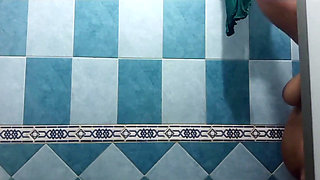 Karmica Chubby Mexican Pregnant in the Shower After Going to the Beach