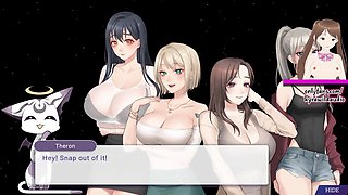 Sex game gameplay, visual hentai, tanned