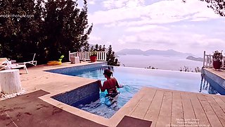 Amateur MILF creampie in public toilet