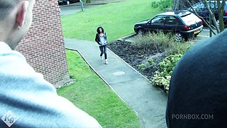 The Inked Asian College Babe Meets A Horny Stud