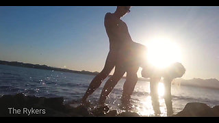 Romantic Sex at a Public Beach