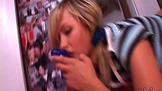 Blue White Schoolgirl