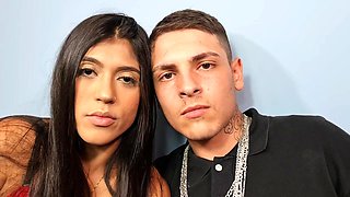 Sultry Latina shares passionate kissing delights with eager partner