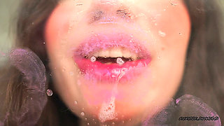 Bankrupt by Kisses Greedy Purple Wet Kiss Custom