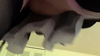 Petite amateur redheaded teen pisses and sucks cock