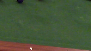 Mature Wife Big Boobs with High Heels Fucked on Pool Table to Orgasm