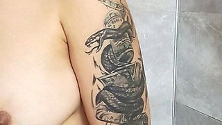 Hard Masturbation in the Bathroom