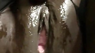 Closeup Monster Dildo Squirting Orgasms Deep in My Black Pussy