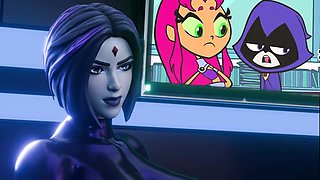 starfire vs raven-no-wm-fenderblender3d