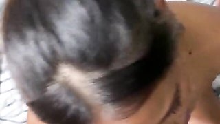 Gorgeous brunette Passion knows how to give a passionate blowjob