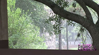 Petite Latina Gets Naked in a Park