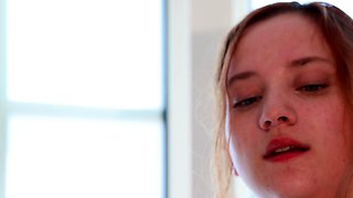 18 Year Old Redhead Gets Sensual In A Bubble Bath