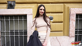 German Scout - Eye Rolling Orgasm for Slim French Girl Candie Luciani at Casting Fuck