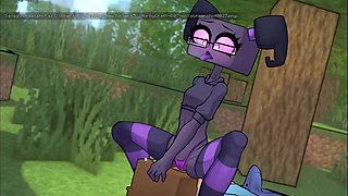 Hornycraft endergirl gets off by rubbing her pussy and slurping