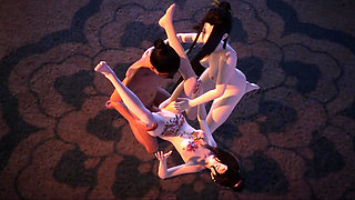 Play Double Flying Activities with Two Sisters