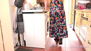 Busty Mom's Wild Kitchen Solo Sparks Sensual Heat