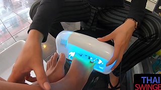 Asian beauty in POV mode, doggy style passion