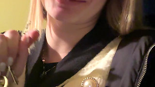 I Was Out with My Friends and I Felt Like It, I Started Masturbating in the Bathroom, Then I Went Home to Get Fucked