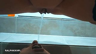 Long Morning Piss in Slave's Mouth - Human Toilet Drinks Urine